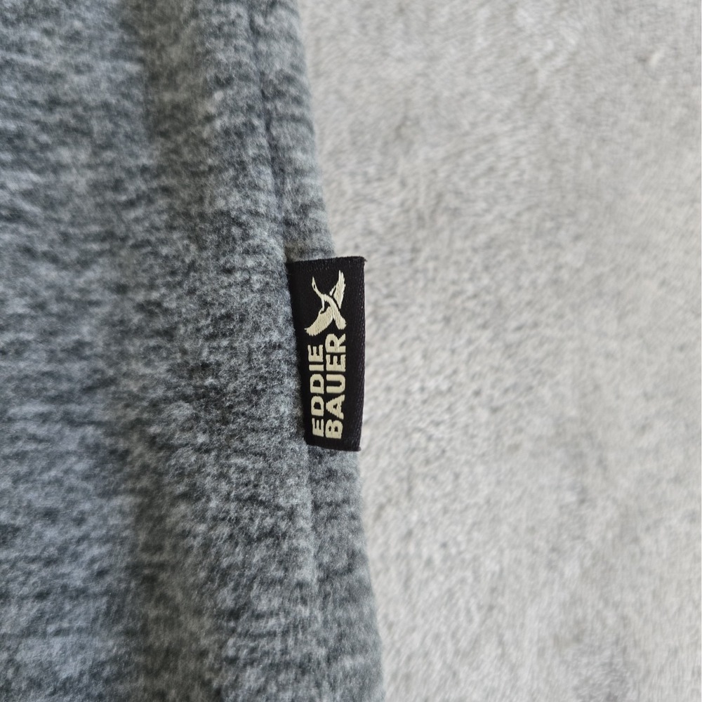 Eddie Bauer Shirt Mens Gray Quest Fleece Outdoors Gorpcore Cabincore Casual - Picture 4 of 7